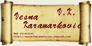 Vesna Karamarković vizit kartica